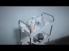 লকযোগ্য চাকার সাথে স্টোরেজ কার্ট