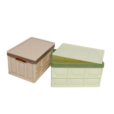 গুণ  Multiscene Collapsible Storage Bins With Lid , Silk Road Enterprise Durable Foldable Plastic Bins কারখানা